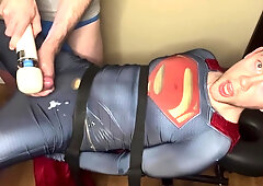 Tied Superman Cumshot Twink