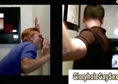 Gay sucks glory hole dick