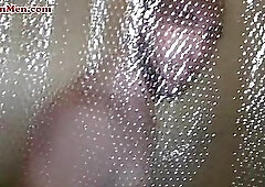 Buff Latino with a Big uncut dick