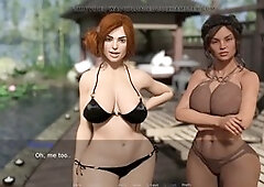 Undercover fun with two horny MILFs and a guy