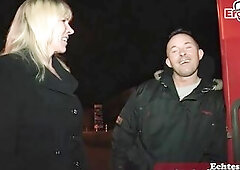 Blond German mother i'd like to fuck towed on the street for sex