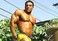Armon Adibi Poolside Flexing and Posing For Jimmy Z