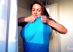 Monica Mendez - Blue Cami - PinupFiles