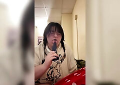 ftm slut double stuffs himself with tentacle and plug