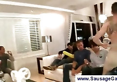 Cocksuckers at a male stripper show