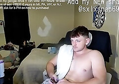 Cody Plays with His Big Dick in His Bedroom
