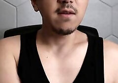 Edging and jerking off challenge with loud moaning in the gay community