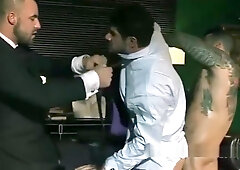 MAP Suited executive stripped and by loan sharks