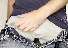 Fulfilling fan request: Erotic whispers, intense moans, and climaxing in boxers