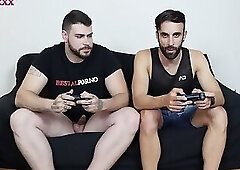 Straight friends bet his dicks