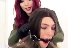 Fetish lesbians toy ass and lick pussy hard