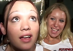 Emily, Krystal and Allison bring wild frat party energy with steamy group action