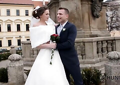 Stacy Cruz as a bride fulfills a cuckold fantasy with a stranger while her groom watches