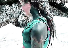 Mountainside Bang Facial Ejaculation in the Wild