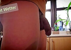 I couldn't hold it any longer during the time that I cooked dinner; wetting myself and peeing in the kitchen