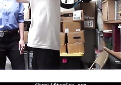 Boy Shoplifter's Smutty Secret Undressed in A Hardcore Sex Session with The Lp Officer - Shopliftersex