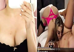 TRANSEXUAL - Golden-haired Chicks Real life Futas A Fleshly Evening Screwing On Couch