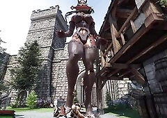 Attack on Titaness - Hawt Black destroys Skyrim