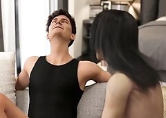 Cheating Her Boyfriend Got Her Lewd, That babe Squirted Like Insane And Drinks His Cum