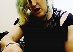 Crossdresser sucks cock