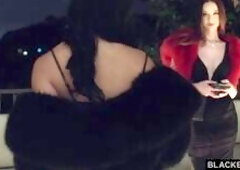BLACKEDRAW Tight Babe Melanie Marie Shares BBC With Sexy Bestie Scarlett Alexis