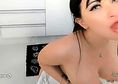 Sexy cheating wife flashing to her cuckold hubby how