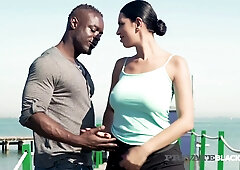 Kira Queen In Busty Takes Hard Bbc By The Sea!