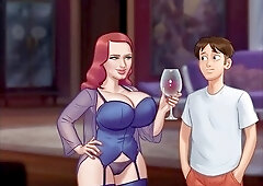 Kinky milf invites pizza delivery guy for a fun time in summertime saga