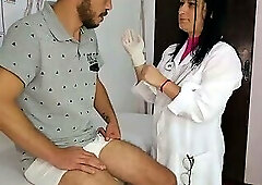 Unexpected erection in front of the nurse.