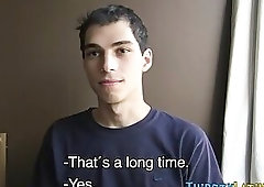 Latino twink gets mouth jizzed sucking