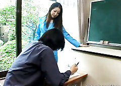Asian prof beautiful babe blows college girl