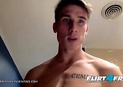 Nick Brennan on Flirt4Free - Fabulous Heterosexual Stud Tugs his Fat Cut Trunk Jerk Off Instructions