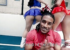 Large Butt Cheerleader Violet Myers Takes BBC in Three-Some with Karmen Karma
