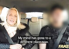 Fake Cop Policemans penis gives golden-haired multiple orgasms