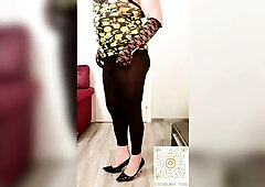 Large butt trav trains her dark hole always expecting for his 1st real schlong