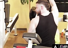FEMBOYISH - Marcus McNeil Rips Open Teasing Fem Jake Wild Leggings & Screws His Taut Booty In The Gym