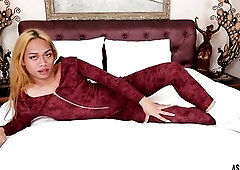 May steps in with a assured smile, her curves on full display as this babe moves with slow, teasing intent. Each glance, each touch lingers, building 