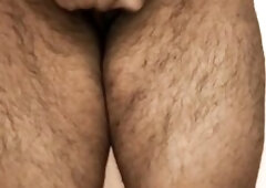 Chunky FtM bear urinate and cum (featuring The Buck Off)