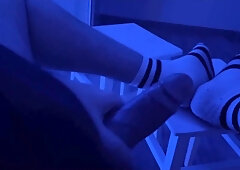 Uber-Cute stroking off after a soiree ^^