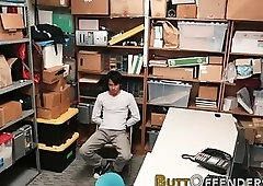 Thieving asian twink cums