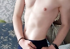 Muscle twink flexing, flexing, twink flex