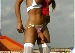 German outdoor gangbang fest with hot chicks and hung tranny