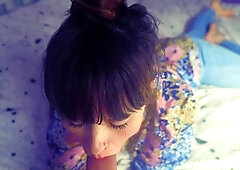 Blowjob cumshot whore gargles pov bukkake fetish cum