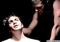 Bound condom drilling after hot sucking