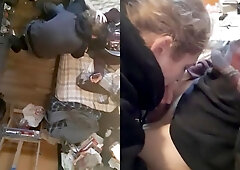 Cute buddy Cole suck me from both angles