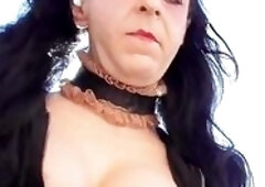 Sissy flash her clitty in public & cum twice