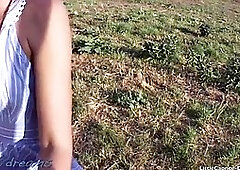Little Caprice Brunette Pounded Hard Outdoors in Hot POV