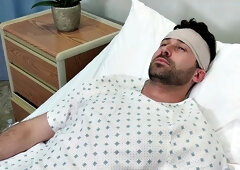 Big Tits Blonde Nurse Jessa Rhodes takes care of James Deen and His Swelling Problem With Blowjob