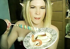 Trans Christmas Elf Prepares Magic Candies for Santa Jessica Bloom