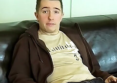 British amateur lubes up his meat & cums after interview